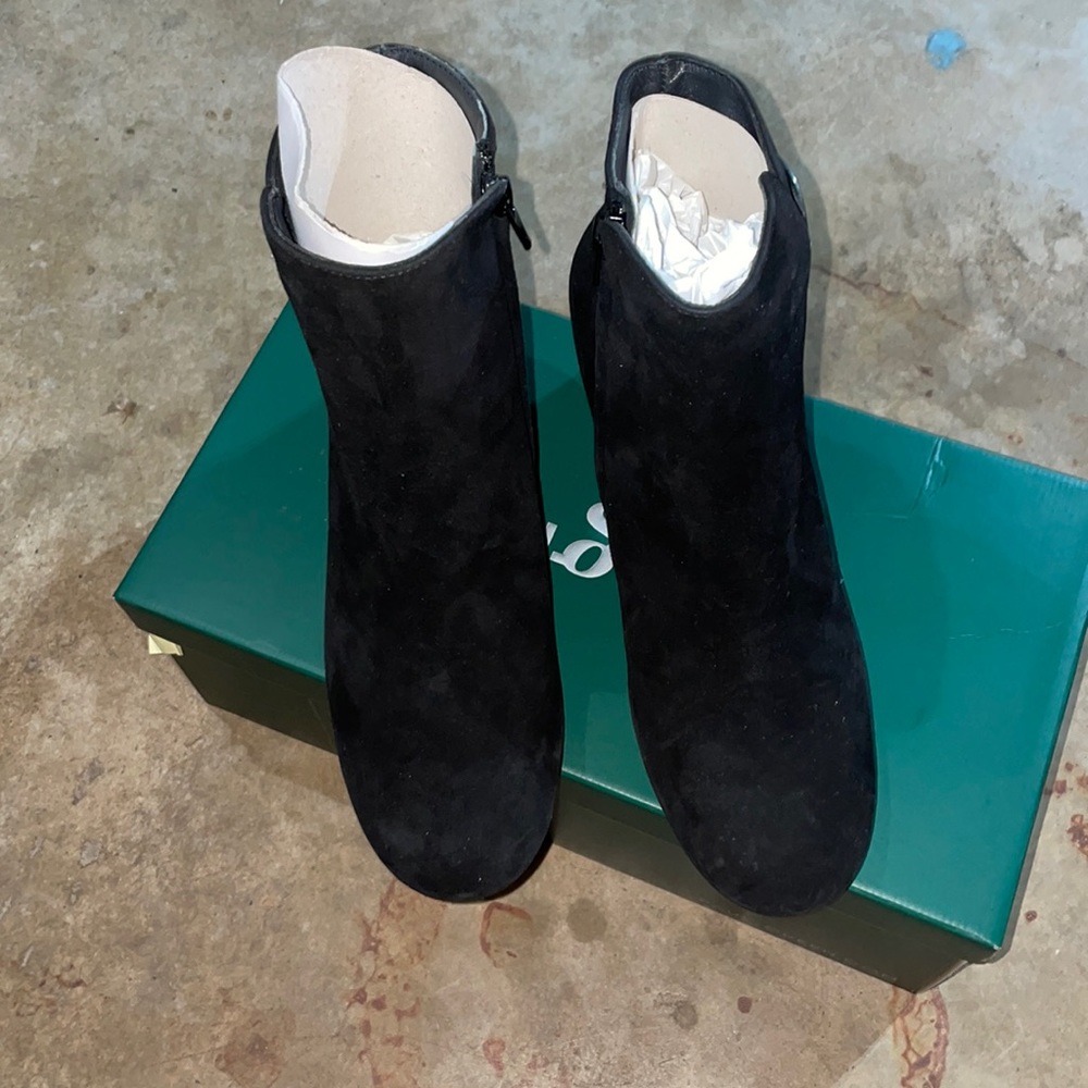 Paul Green Black Suede Booties